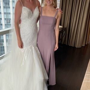 Azazie dusk (lavender) bridesmaids dress worn once